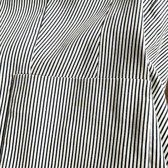 Talbots Blazer Pinstripe Cotton Gray White (8) - Picture 10 of 10